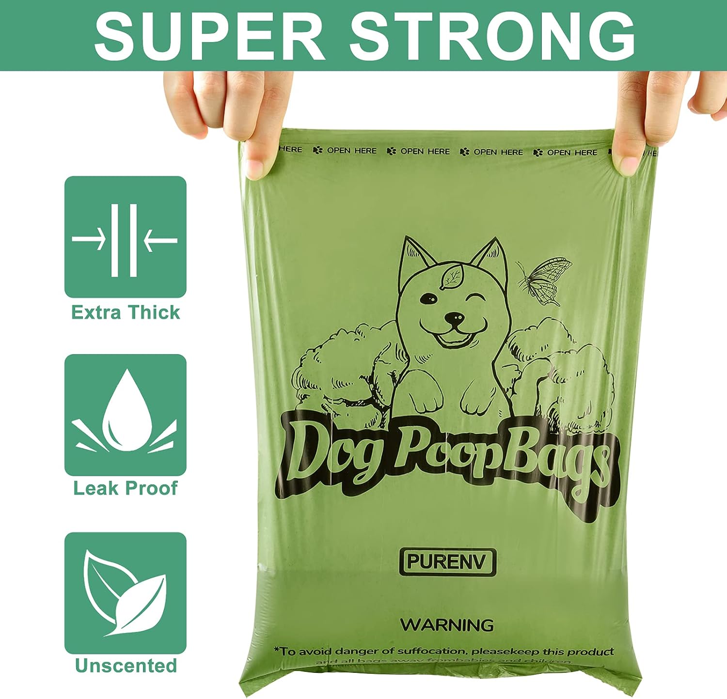 PURENV Biodegradable Dog Poop Bags, Extra Thick and Strong Leak-proof, Earth Friendly 9x13 Inches Dog Waste Bags (360 Bags) - Image 5