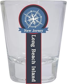 Long Beach Island New Jersey Nautical Souvenir Round Shot Glass