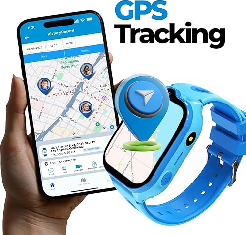 Miniatura 4 de Reloj inteligente: el mejor reloj de teléfono seguro para niños, seguimiento GPS de precisión en tiempo real, llamadas, mensajes de texto,