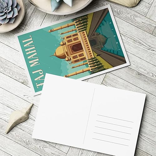 Miniatura 6 de gaeaverse Agra India - Postales de paisaje, 9 unidades, diseño de ciudades del mundo, tarjetas de felicitación para viajes de negocios