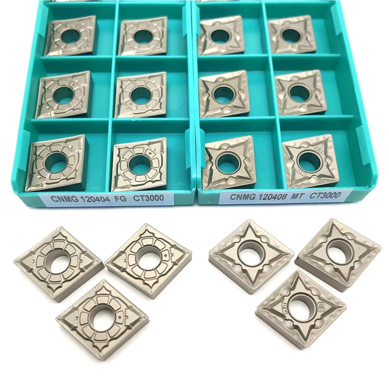 Inserto Cermet Herramienta De Torneado Externo CNC(10PCS CNMG120408-FG CT3000)