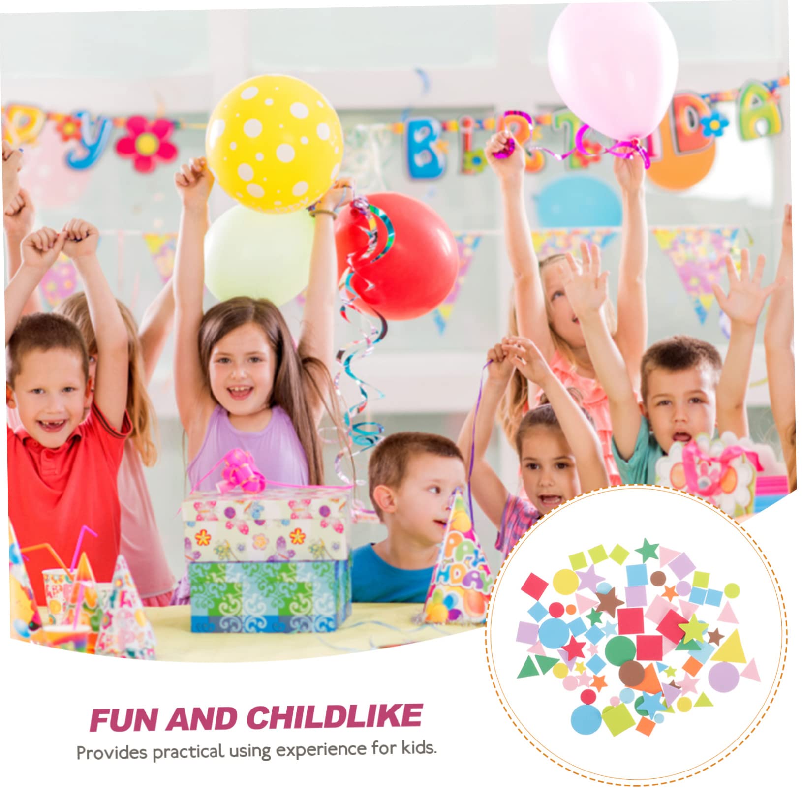 Gatuida 4 Juegos Pegatinas de Espuma Autoadhesivas Geométricas Manualidades Infantiles Surtidos con Ojos Móviles Decoración y Proyectos DIY