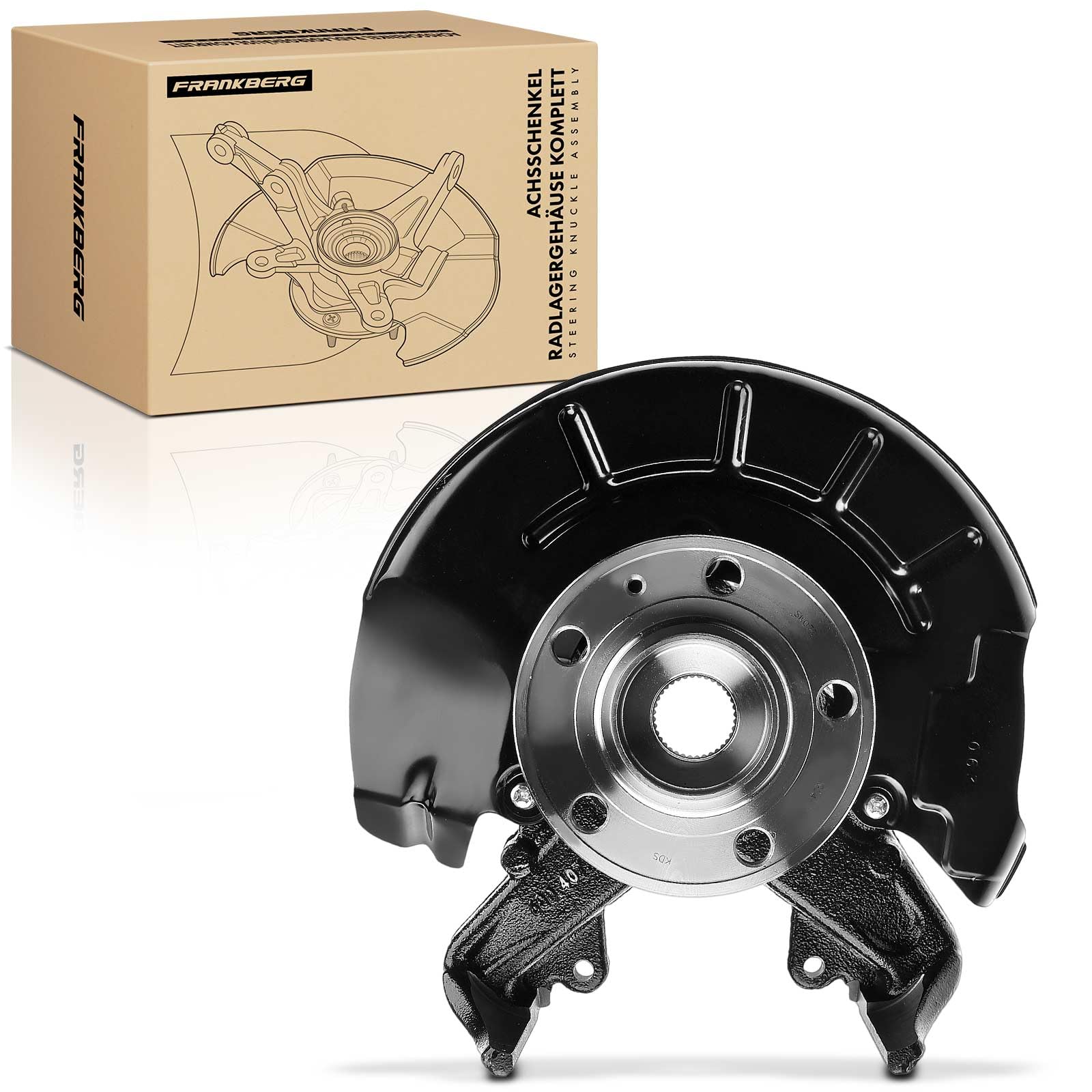 Frankberg Boîtier de roulement de roue de fusée de direction avant gauche | 6Q0407255AC; Compatible avec: , , , ,C.o.r.d.o.b.a 6L2 ,F.a.b.i.a III Break NJ5 , ,
