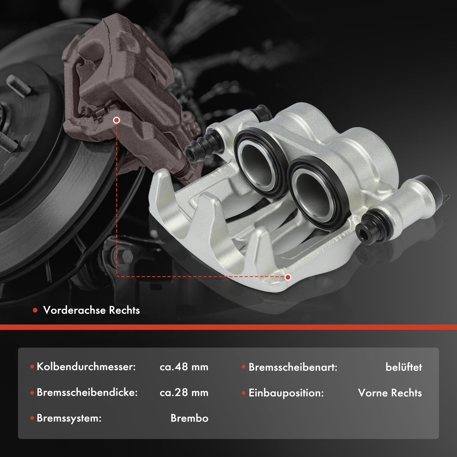 Frankberg Pinza de freno delantera derecha 345522 | Compatible con: Autobús Sprinter 3-T B907, Autobús Sprinter 35-T B907, Sprinter 3-T plataforma/chasis B907 B910