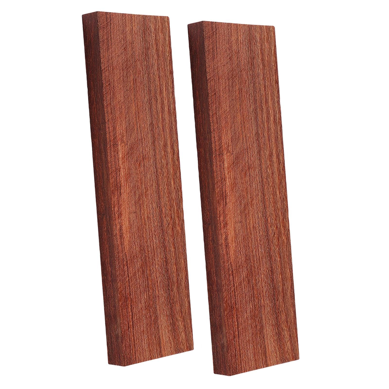 SM SunniMix Redwood Lumber Redwood Blank Smooth Surface,Wood Lumber Handle Plate,Knobs Nut Saddles Musical Instrument DIY Material Lumber, 2 pc