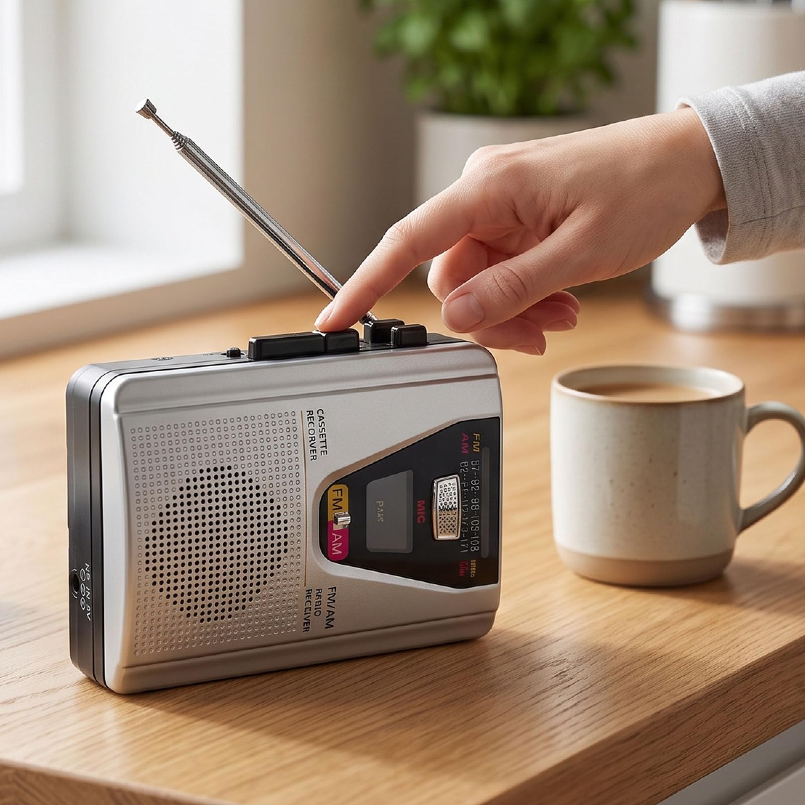 Tosuny Magnetofon Retro z Odtwarzaczem Kasetowym i Radiem AM FM