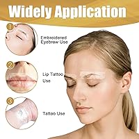 Vista 5 de Película preservativa de plástico desechable para cejas, 4 unidades, para labios de cejas profesionales, suministros de maquillaje permanente, rollo