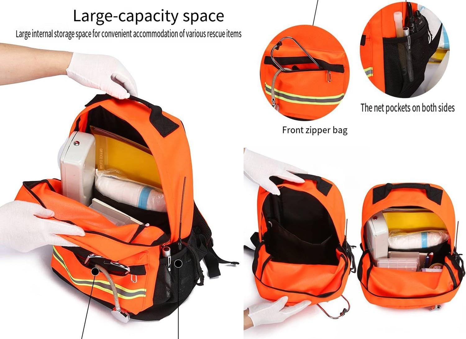 Sac À Dos Vide De Premiers Secours Sac À Dos De Survie, Trousse Secours, Légère pour Les Urgences À La Maison À L'extérieur Voiture Camping Lieu De Travail Randonnée Survie(Sac Uniquement) D