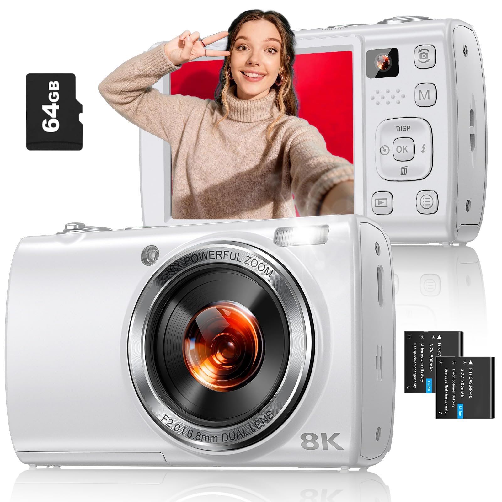 ビデオカメラ８Ｋ Amazon | 8Kデジタルカメラ 写真撮影用 88MP WiFi Vlogカメラ YouTube