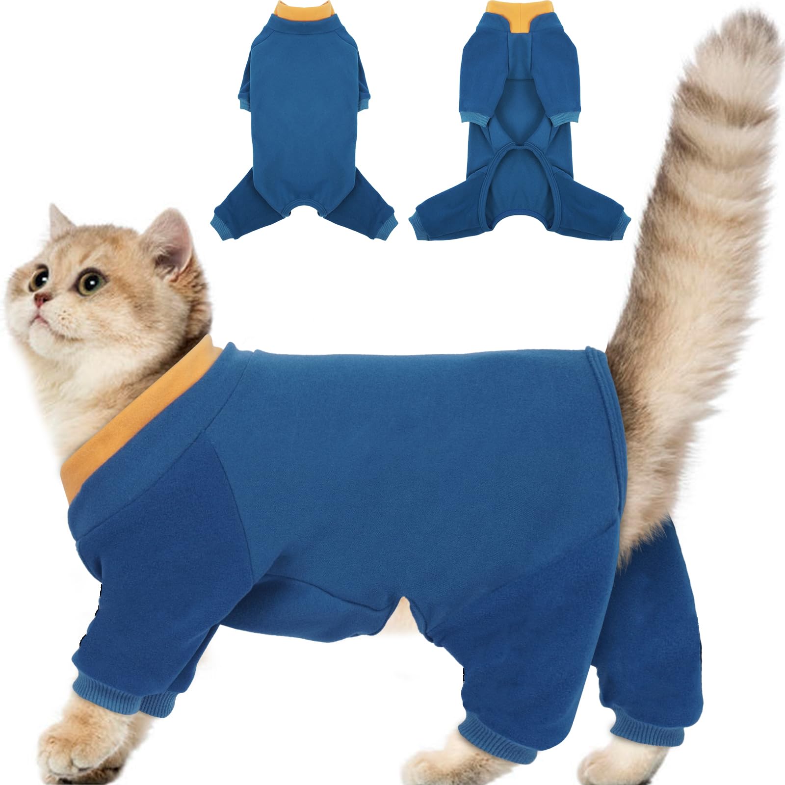 Pyjama à manches longues pour chat pour des nuits douces et sans poils