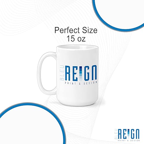 Miniatura 3 de Bleu Reign Taza de cerámica de 15 oz con nombre personalizado con bandera mixta de Estados Unidos y República Dominicana