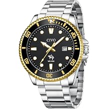 CIVO Sport Wrist Watches for Men Classic Analog Watch with Date Luminous - Silicone Strap & Waterproof - Casual Mens Watch for Outdoor Camping Cycling