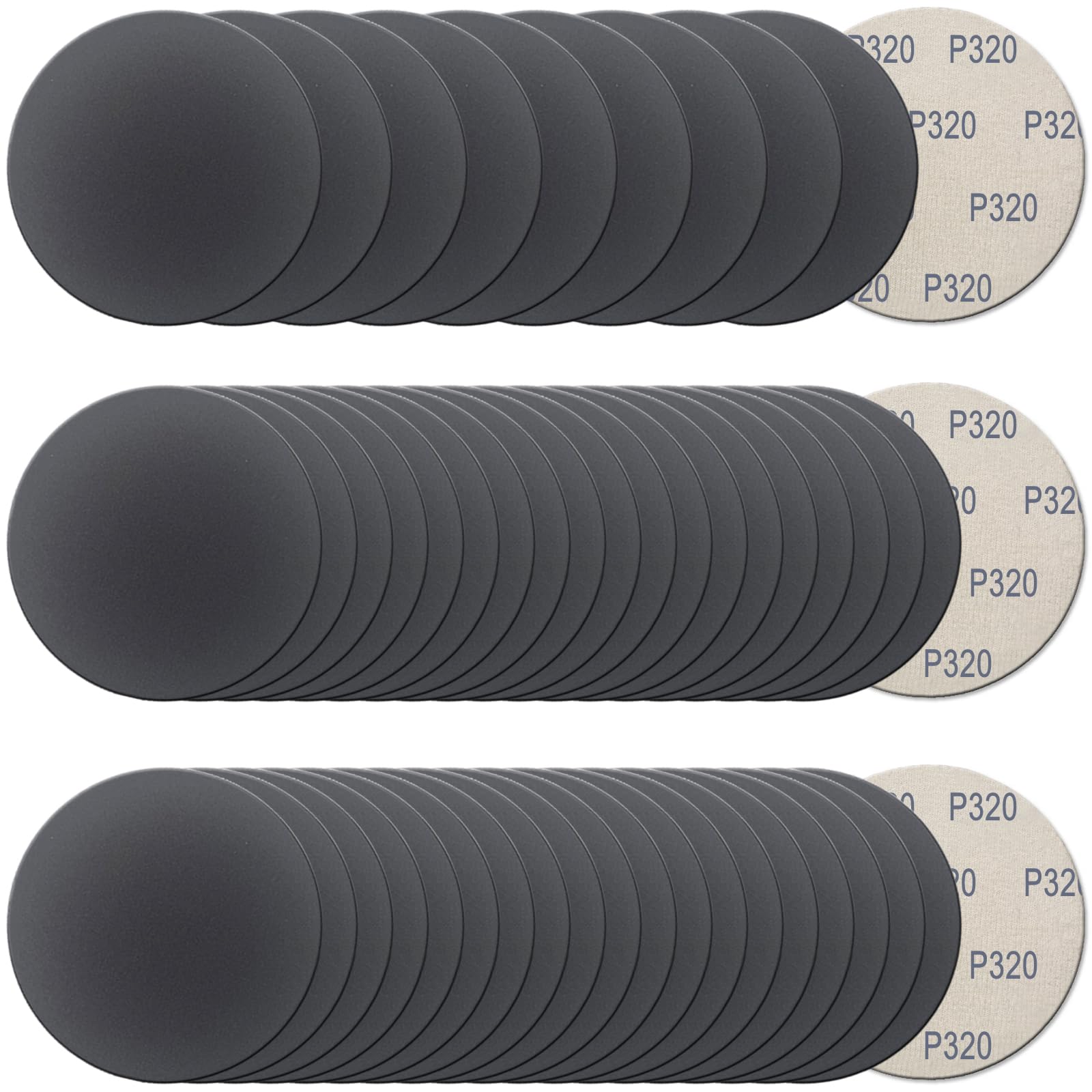 5 Inch Sanding Discs - 50 Pcs Hook & Loop -18