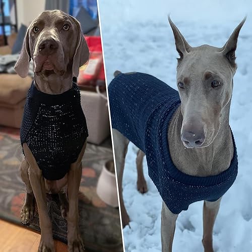 Miniatura 5 de kyeese - Suéteres pesados para perros grandes, reflectantes para perros grandes Suéter de punto para perro de otoño e invierno