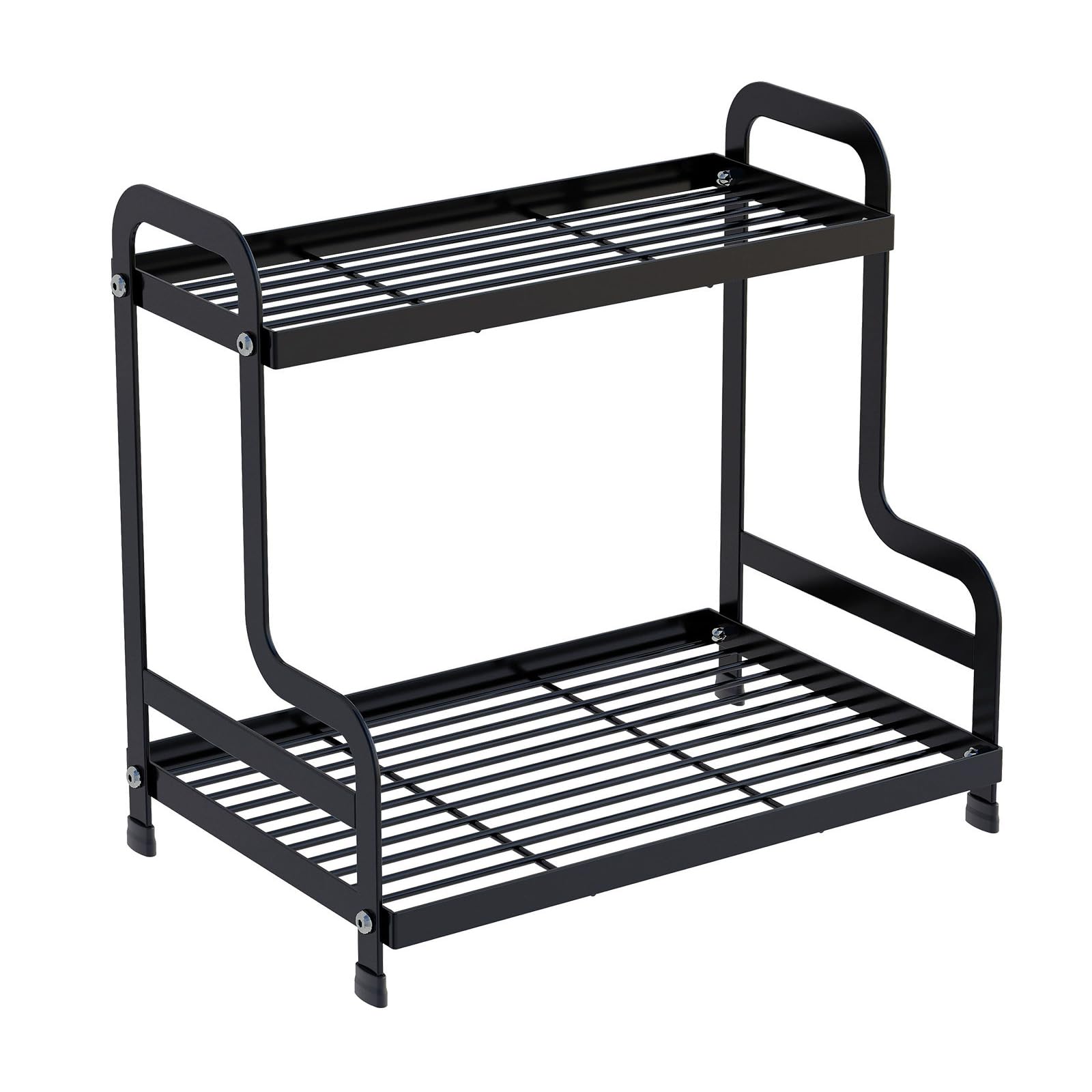 Uck-Kit Style3 Coffee Bar Organizer Countertop, 2 Tier Mug Cup Holder Stand, Coffee Shelf Organizer For Accessories Station Kitchen,