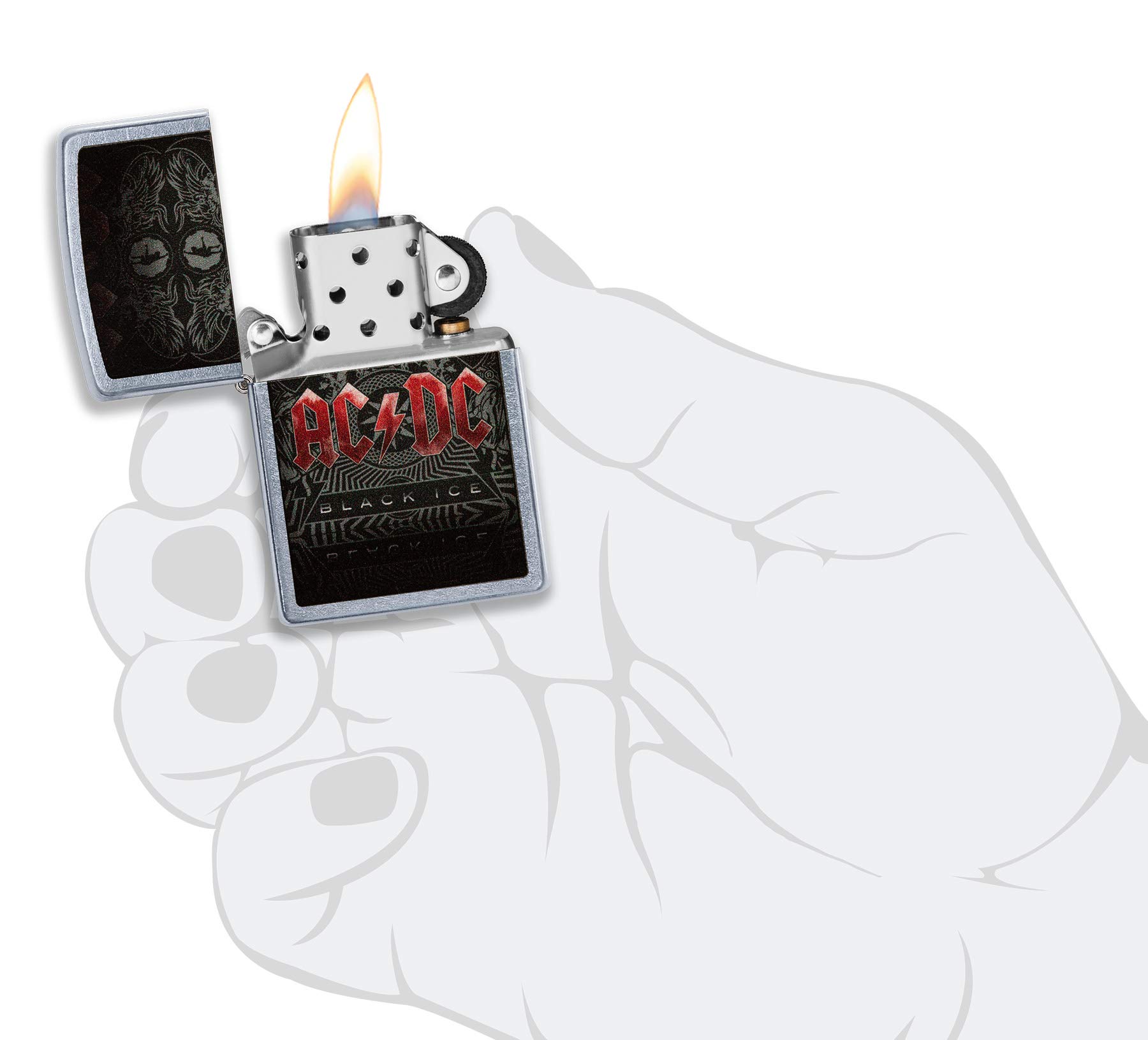 Zippo Originale In Ottone - Design Vintage Skull, Dimensioni Tascabili, Ricaricabile, Made In USA - 2