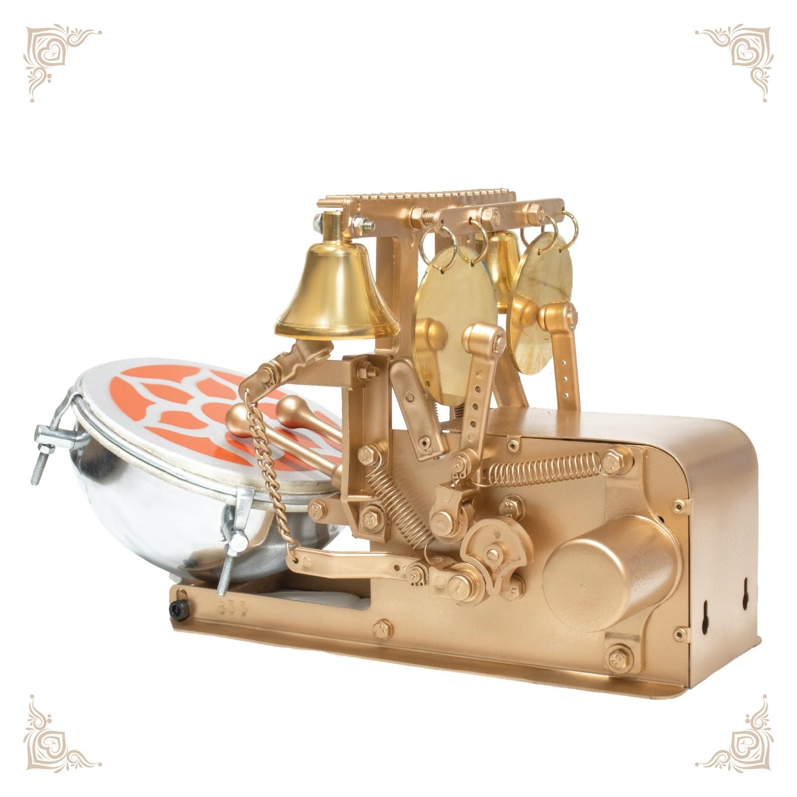 Fully Automatic Electric Mini Aarti Machine With Nagara, 2 Bells & Jalar For Home Temple, Satsang Or Pooja Room (Basic Arti)-image-5