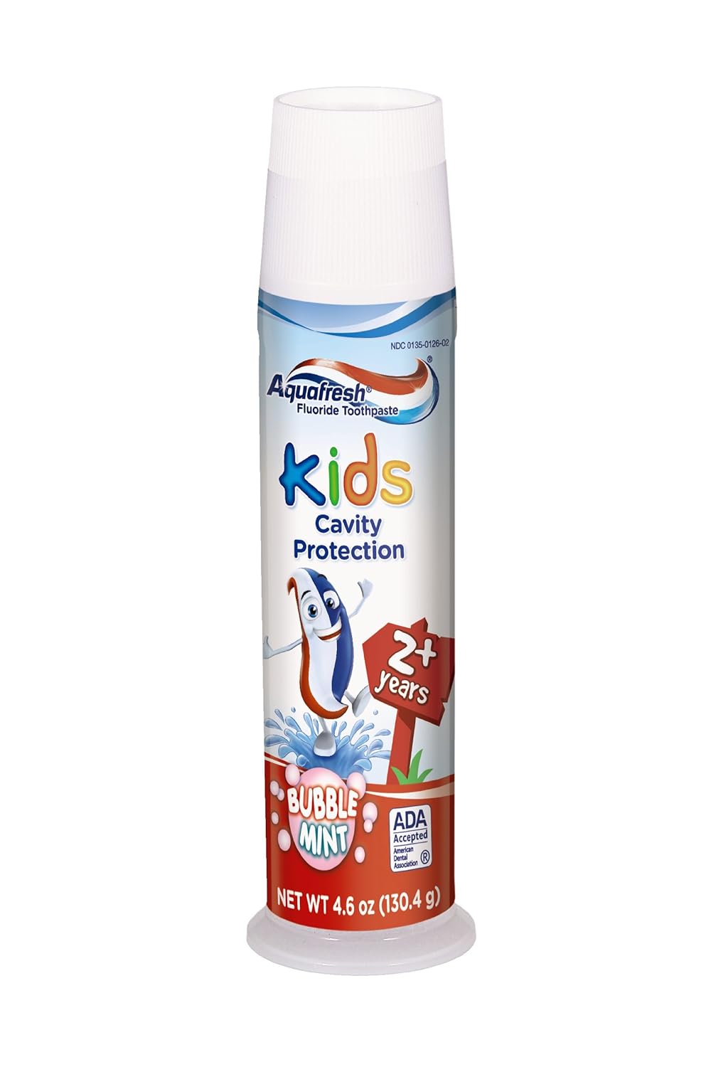 Aquafresh Kids Pump Cavity Protection Bubble Mint Fluoride Toothpaste for  Cavity Protection, 4.6 ounce (Pack of 6)
