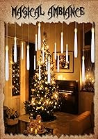 Vista 4 de GenSwin 22 piezas de vela flotante sin llama con control remoto de varita mágica, velas colgantes para ventana operadas por baterías, parpadeantes