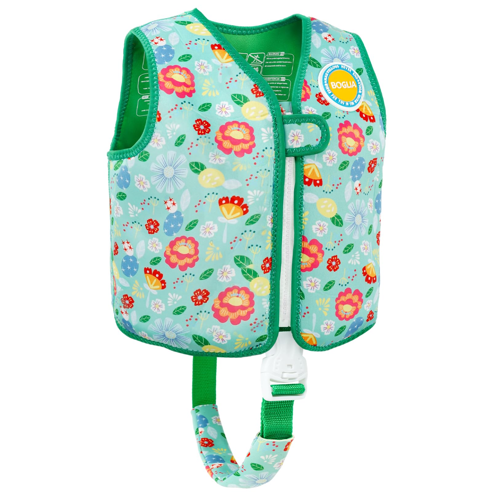 Boglia Chaleco de Natación para Niños Pequeños, flotadores Traje de Baño Flotante con Chaleco con Correa de Seguridad Ajustable Unisex