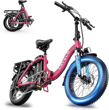 1000W Folding Electric Bike, 48V 20.8AH Large Removable Battery E Bike, 30+MPH, 80 Miles Max Range, 20" Fat Tire Electric Bike for Adults, Adult Electric Bicycles for Commute, 7-Speed