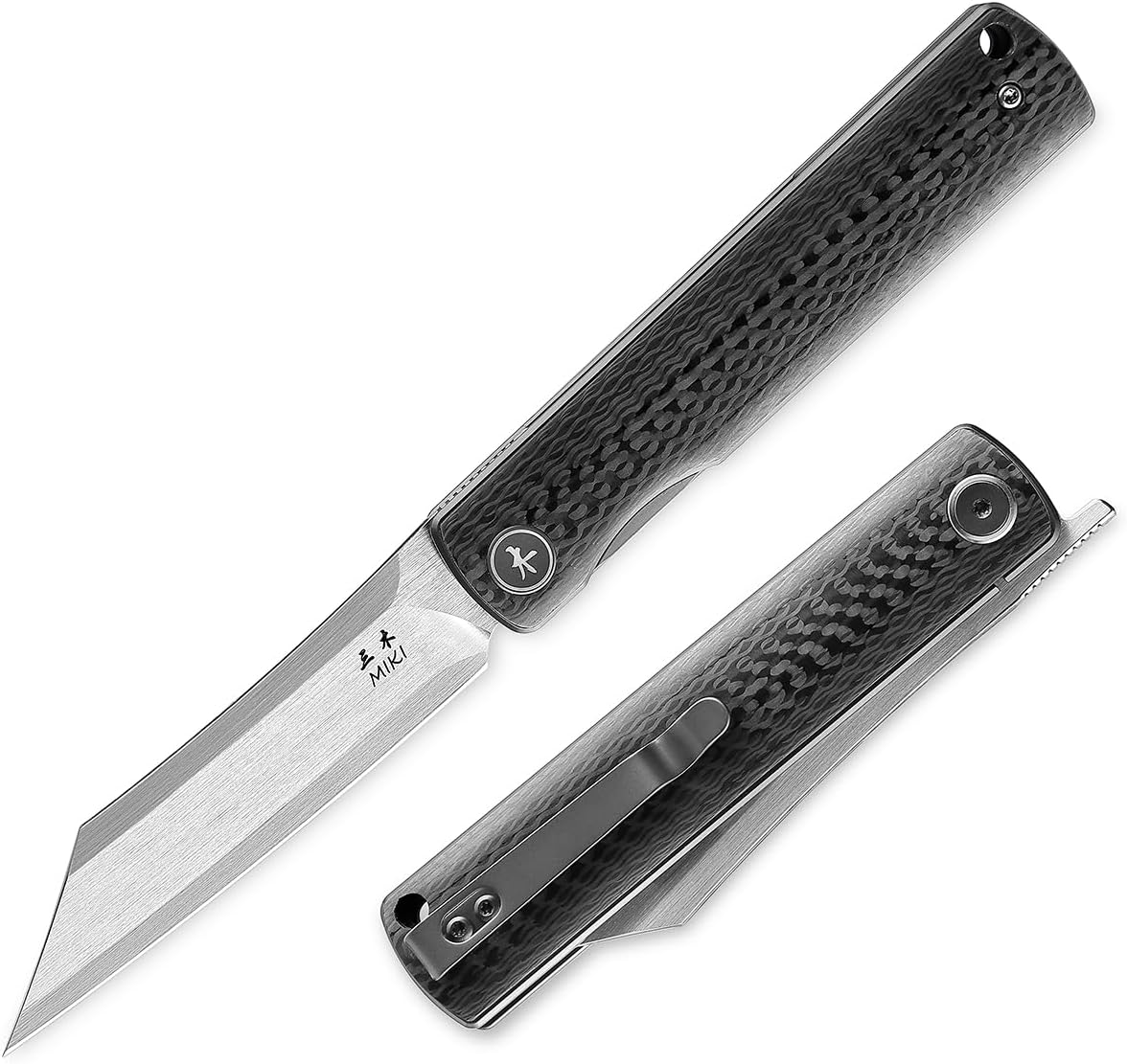 Miki Folding Pocket Japanese Knife, Carbon Fiber Handle