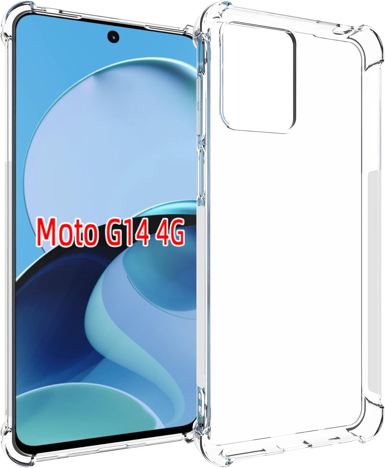 USTIYA Funda Para Xiaomi Redmi Note 12 4G Case Uso Rudo Bumper,Shock-Absorción TPU Transparente