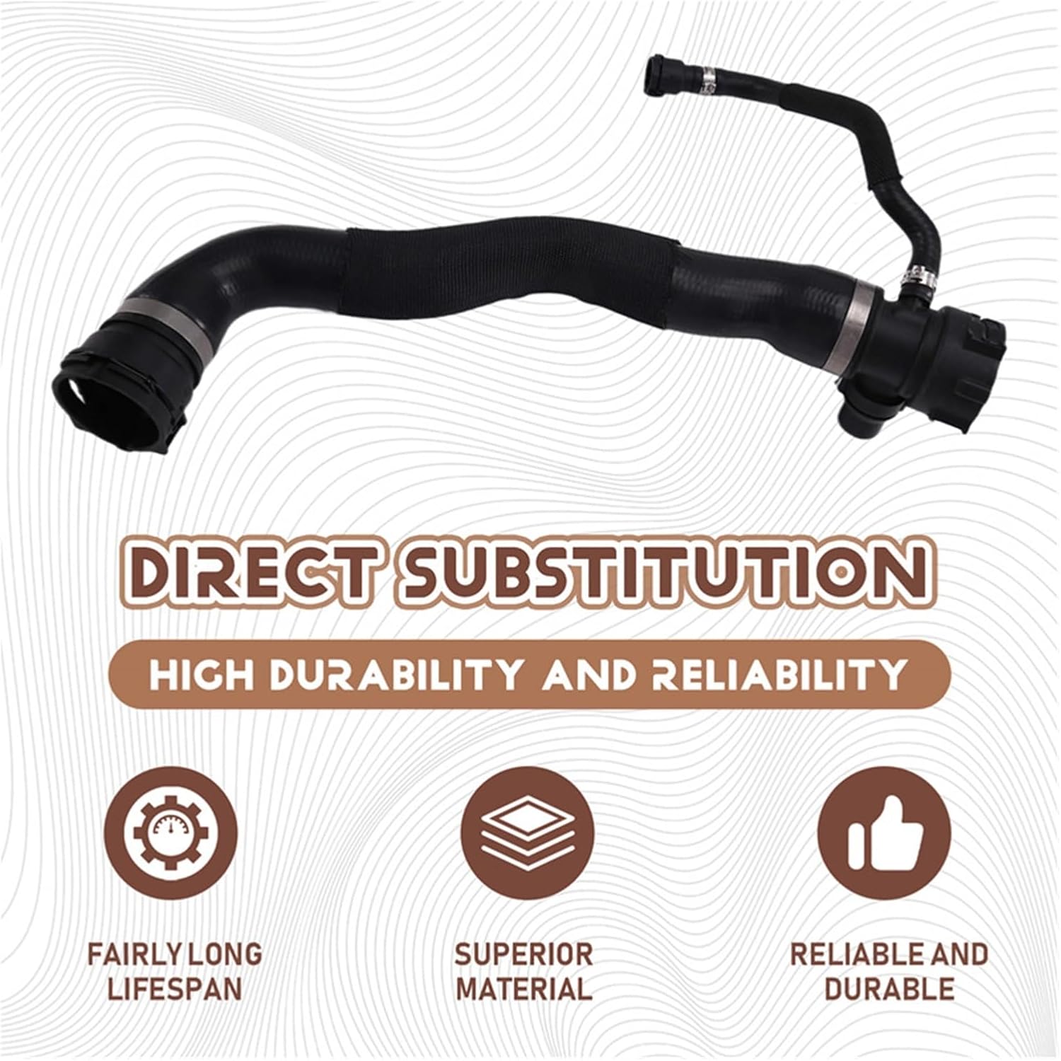 Car Engine Coolant Hose 17128513603 Compatible with BMW F10 F11 530D 535D N57N N57Z Sedan 3.0L 2014-2015 Base