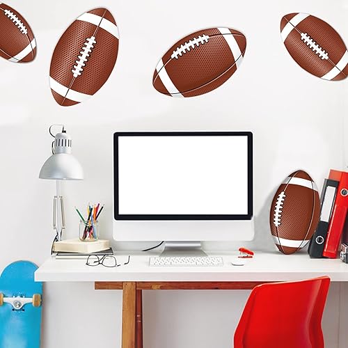 Miniatura 5 de Recorte de fiesta de fútbol, paquete de 22 tableros de anuncios de fútbol, decoración de aula, recortes con puntos de pegamento para decoración de