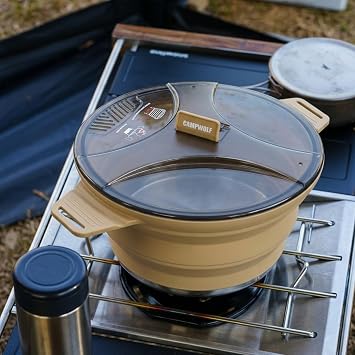 2.5L Collapsible Camping Cook Pot,Portable Cookware for Outdoor Hiking