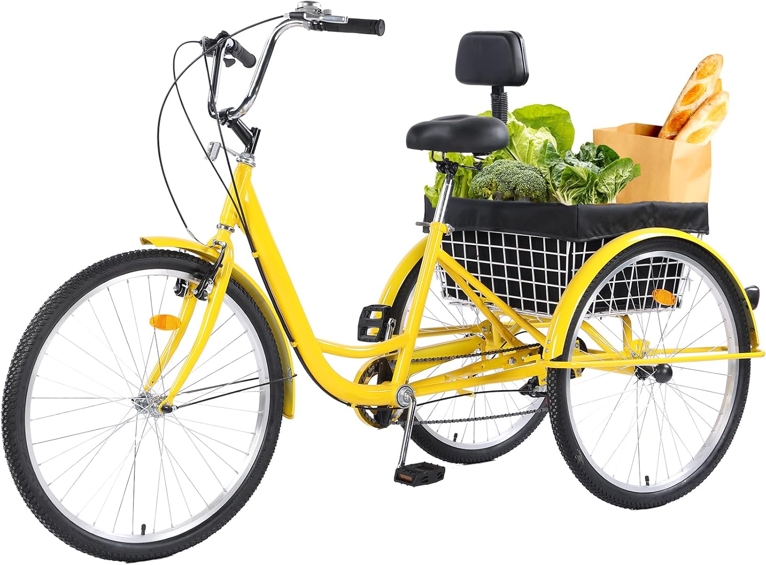 Adult Tricycles, 7 Speed Adult Trikes 26 inch 3 Wheel Bikes, Cruise Bike with Basket for Seniors, Women, Men for Recreation, Shopping, Exercise, Multiple Colors | Adult Trikes, Cruise Bike, Shopping, Exercise, for Recreation, with Basket