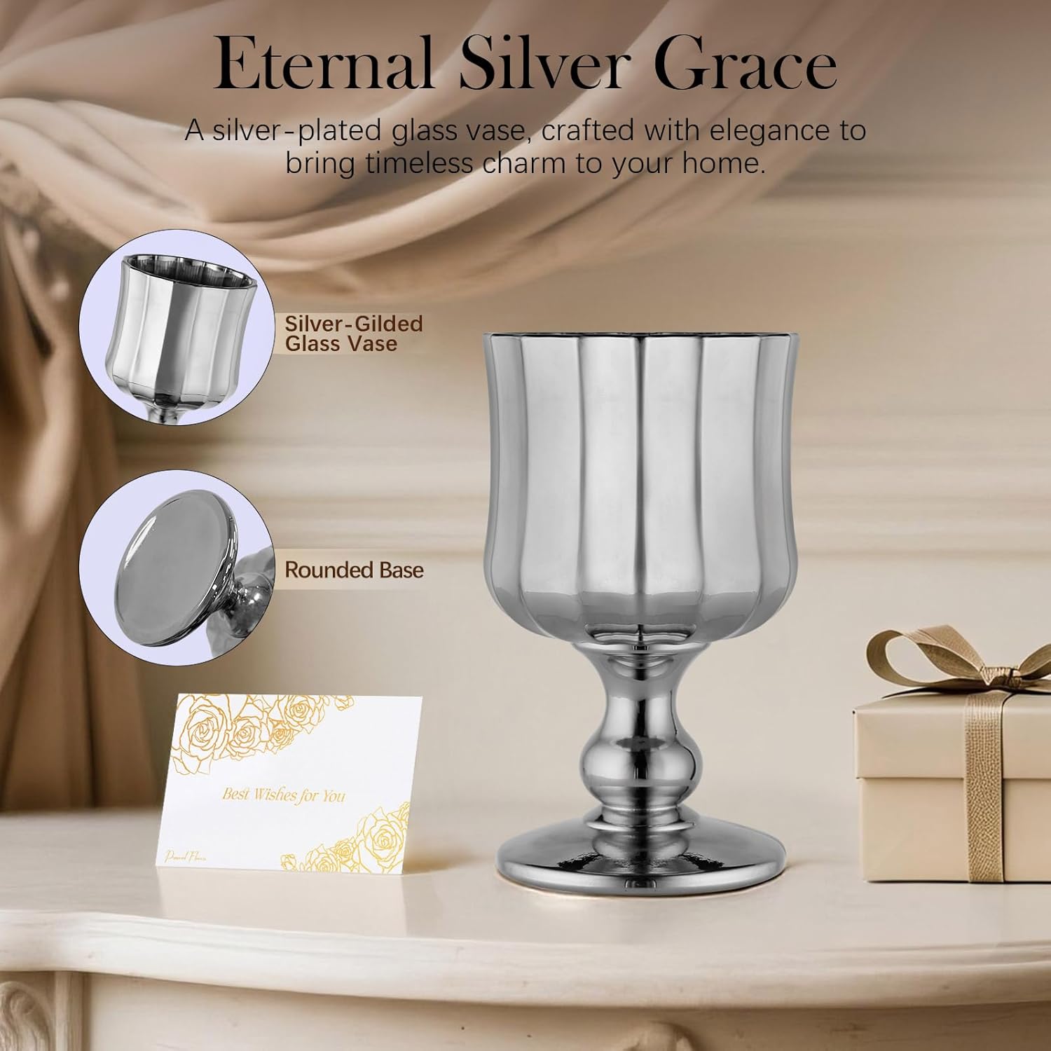 Forever Flowers Preserved Pink Roses in Glass Vase, Flower for Delivery, Eternal Roses Romantic Gift for Women, Table Centerpiece Flowers for Home Decor, Birthday Anniversary Valentine’s Day Gift - Image 4