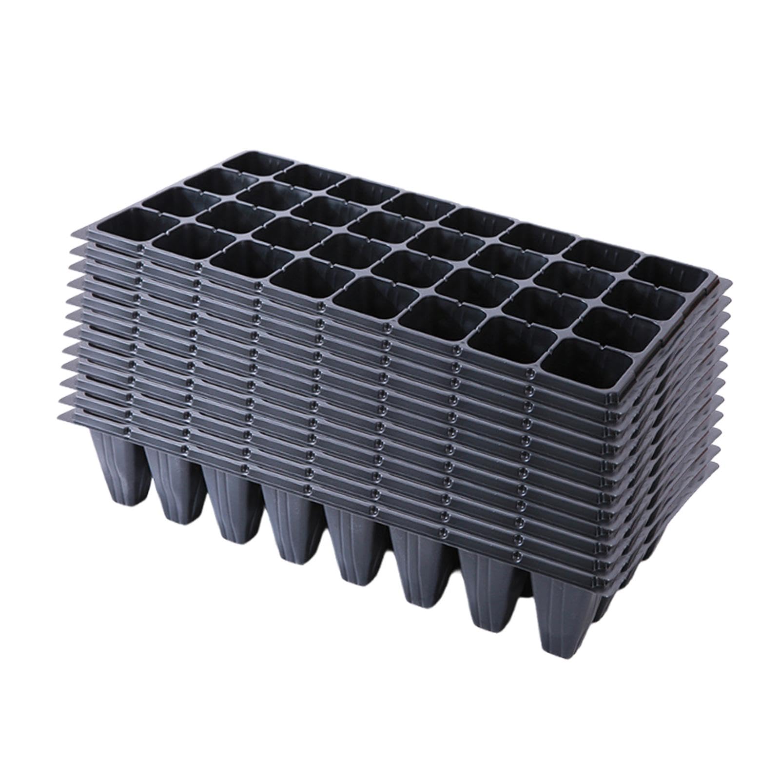 Lot de 12 Plateaux pour Micro-pousses, Germination et Semis. Faciles à Utiliser, en Polypropylène (PP), Ils Conviennent à La Culture en Serre et, 32 Cellules