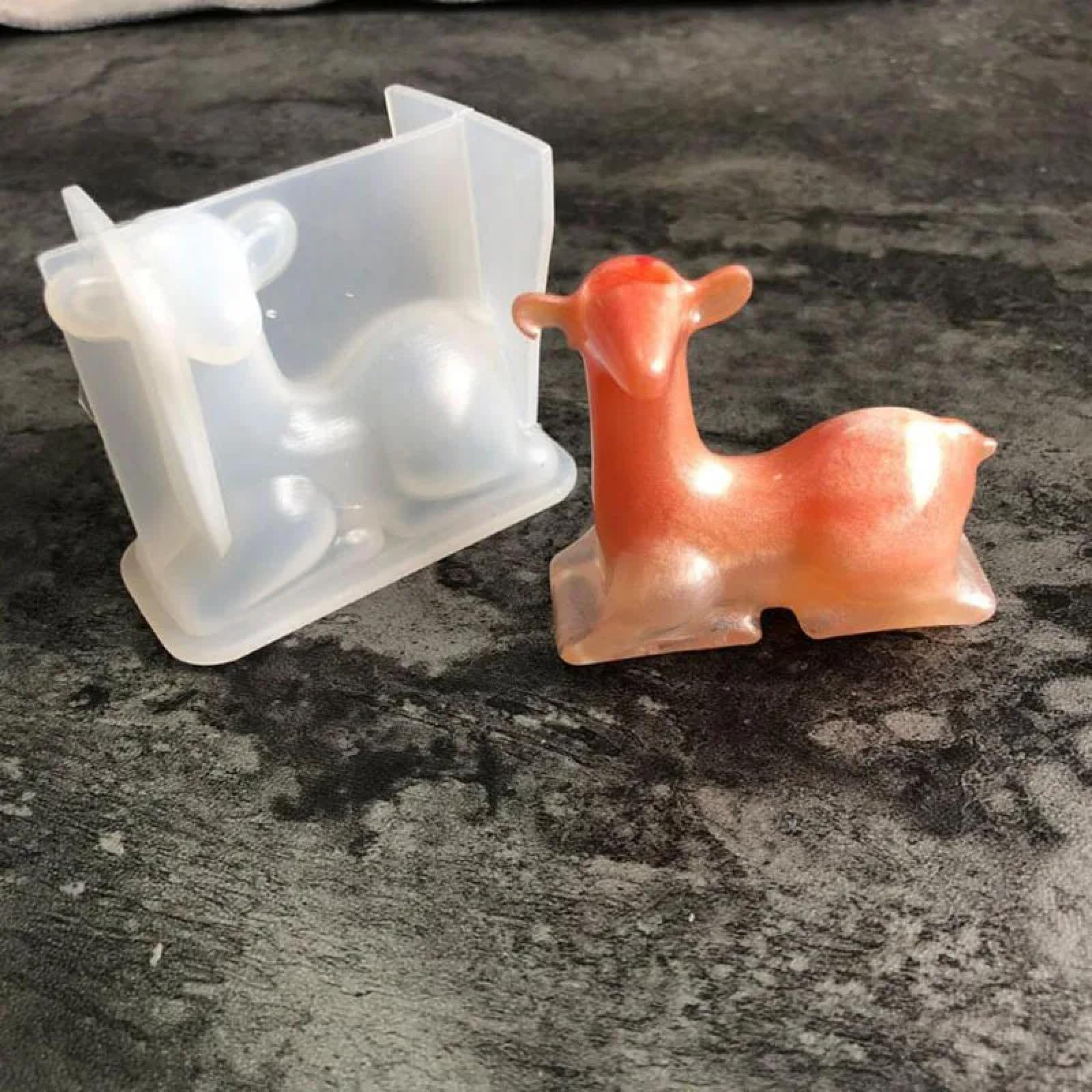 Molde de silicona para resina epoxi y suministros de manualidades de ciervo 3D