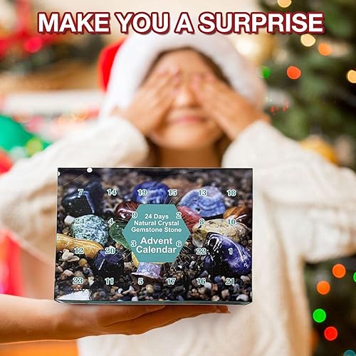Miniatura 3 de Calendario de Adviento 2023, calendario de Adviento de rocas de 24 días, calendario de Adviento de minerales y fósiles de piedras preciosas de