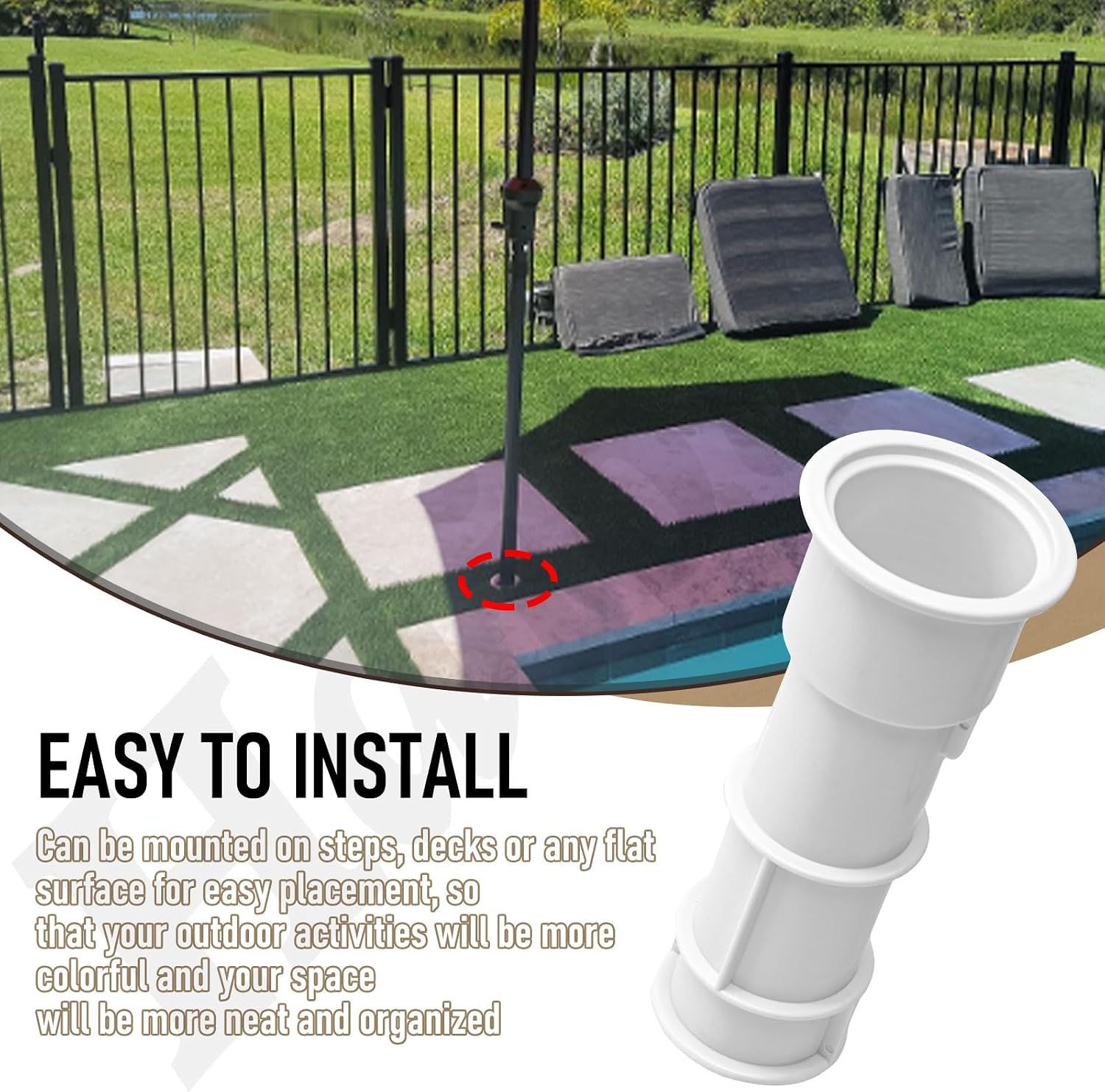 4 Pack US105 Umbrella Stand with Sleeve and Center Cap (1.5-1.75) image 4