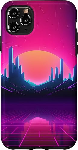 Miniatura 12 de Funda para iPhone 15 Synthwave City Retrowave 80s Vaporwave