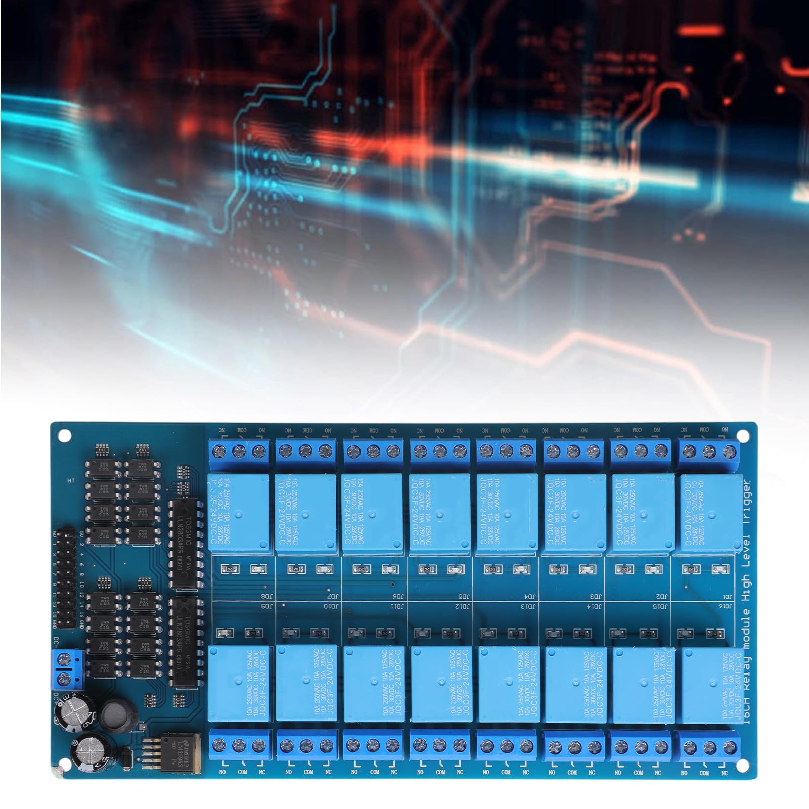 Modulo relè da 16 K, interfaccia microcontrollore, relè di potenza con scheda modulo optoaccoppiatore, domotica