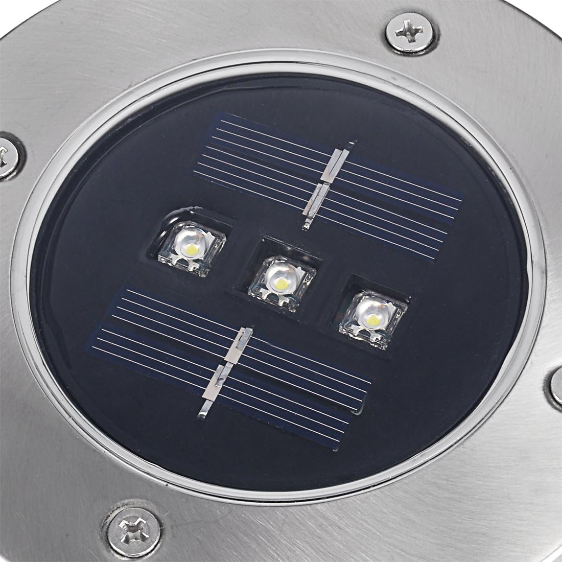 Solar Powered Ground Lights 3-LED Outdoor Garden Pathway Lights White 4 Pack (id: c64 b90 ff5 e0c 67a