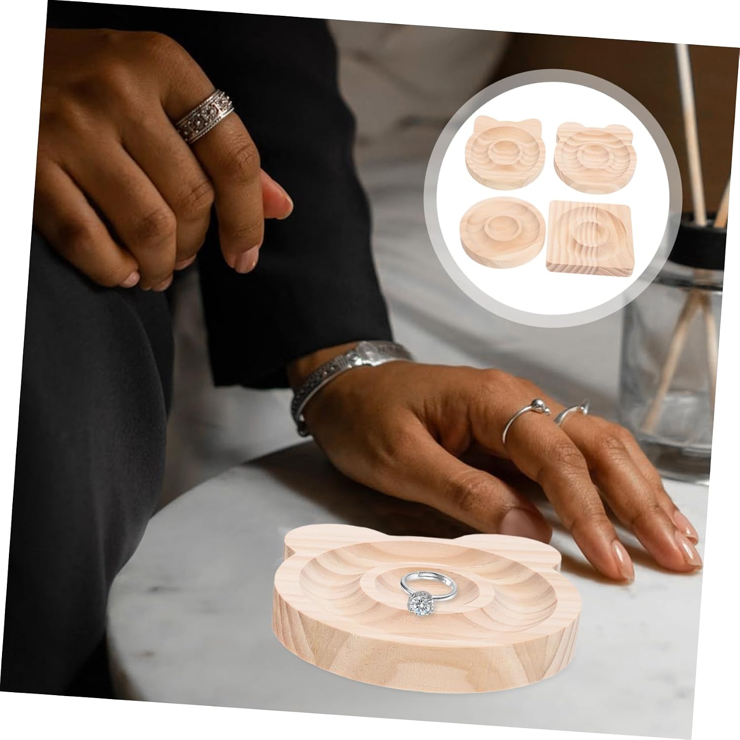 4pcs Jewelry Tray Wooden Bead Boards for Jewelry Making Elegant Beading Organizer Trays for Bracelet Display Durable Solid Construction for Diy Crafting and Design