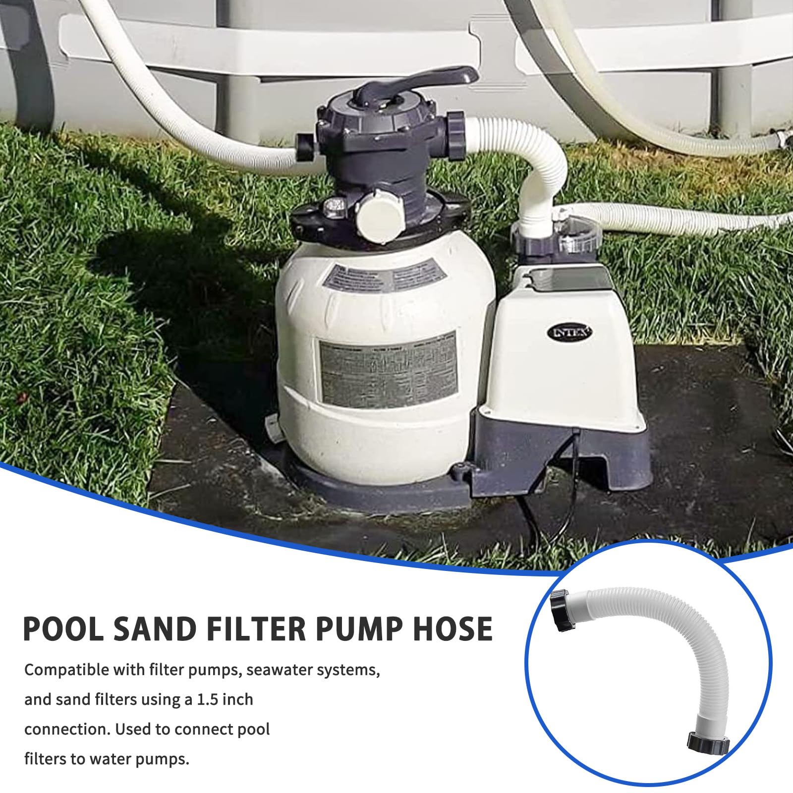 Poolschlauch,Schwimmbadschlauch 40cm,Schlauch für Poolpumpe,Pool Sandfilter Pumpenschlauch,Poolfilterschlauch,Pool Filterpumpenschlauch,für Oberirdische Pools,Filterpumpen