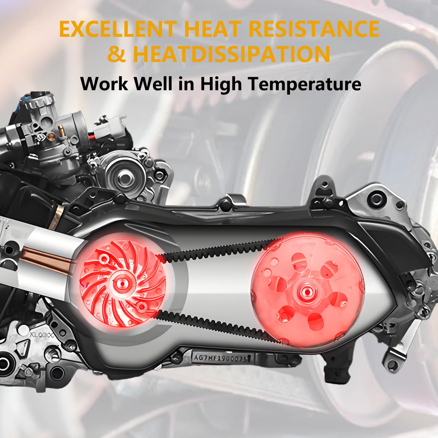 Courroie d'entraînement d'embrayage 3211229 compatible avec Polaris 2021-2025 INTL Sportsman Touring 570 Utility Trail Premium Ultimate Hunter X2 SP EPS PS EBS ZUG RC LE T2B Euro5 ATV CVT Transmission