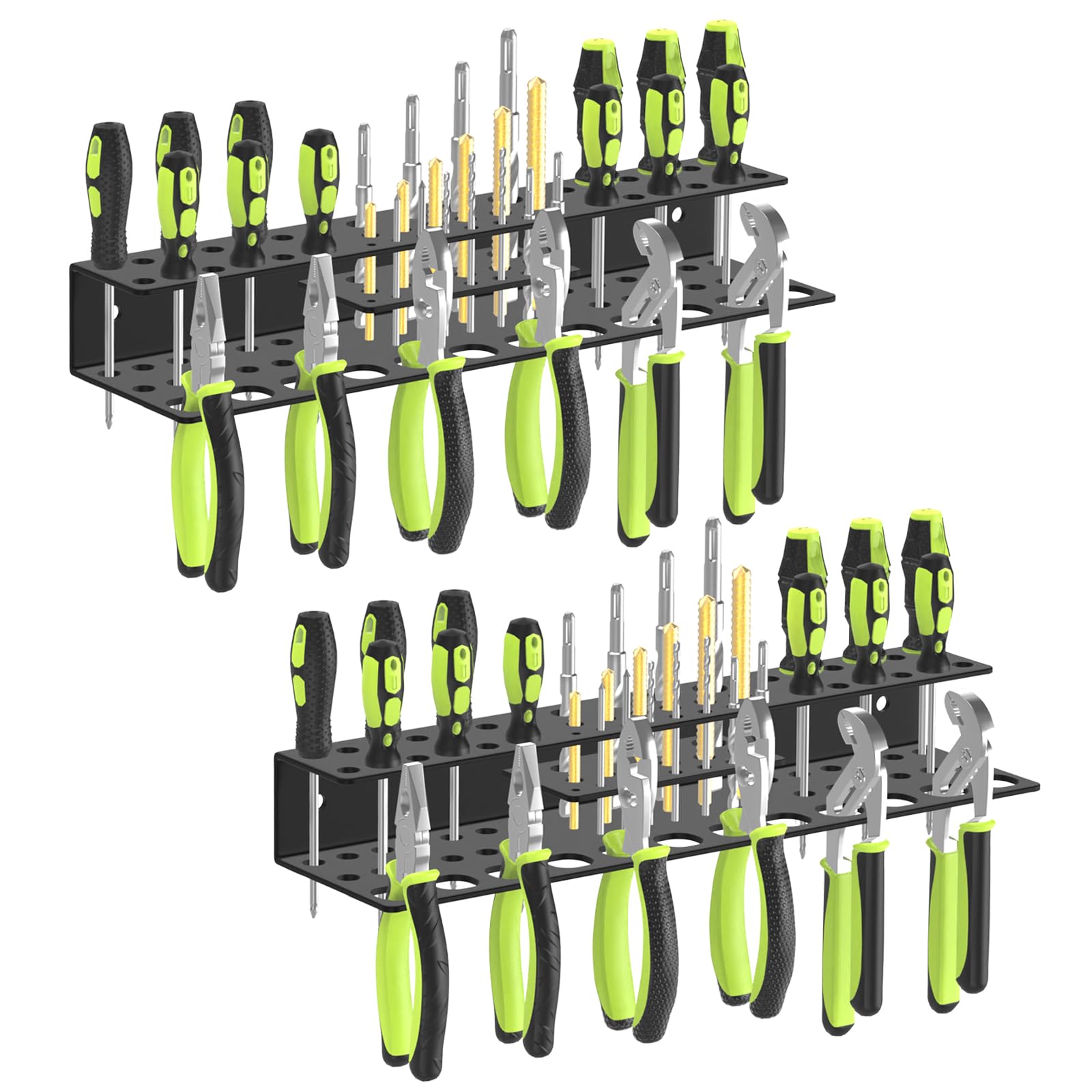 Soporte de pared para destornillador, organizador de brocas de metal resistente para destornillador, alicates, brocas y herramientas pequeñas, organizador de destornilladores, adecuado para