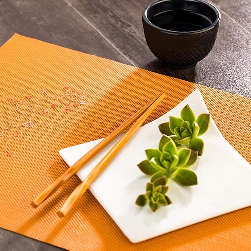 Miniatura 6 de Restaurantware Carmel - Juego de 6 manteles individuales de malla de 16 x 12 pulgadas, manteles individuales tejidos lavables, resistentes al calor,