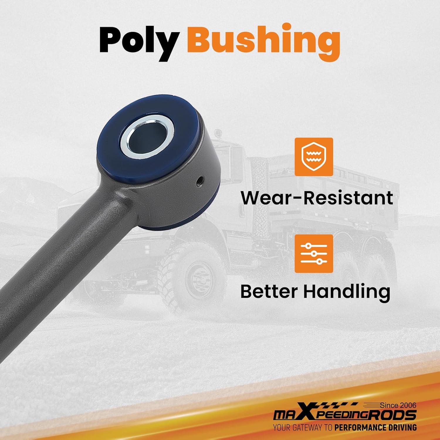 maXpeedingrods Adjustable Rear Track Bar for Ford F53 V10 20-22K GVWR up to 2020, Ford F53 V8 16-22K GVWR 2021+, Kodiak C4500/5500 18-22k GVWR, Gray