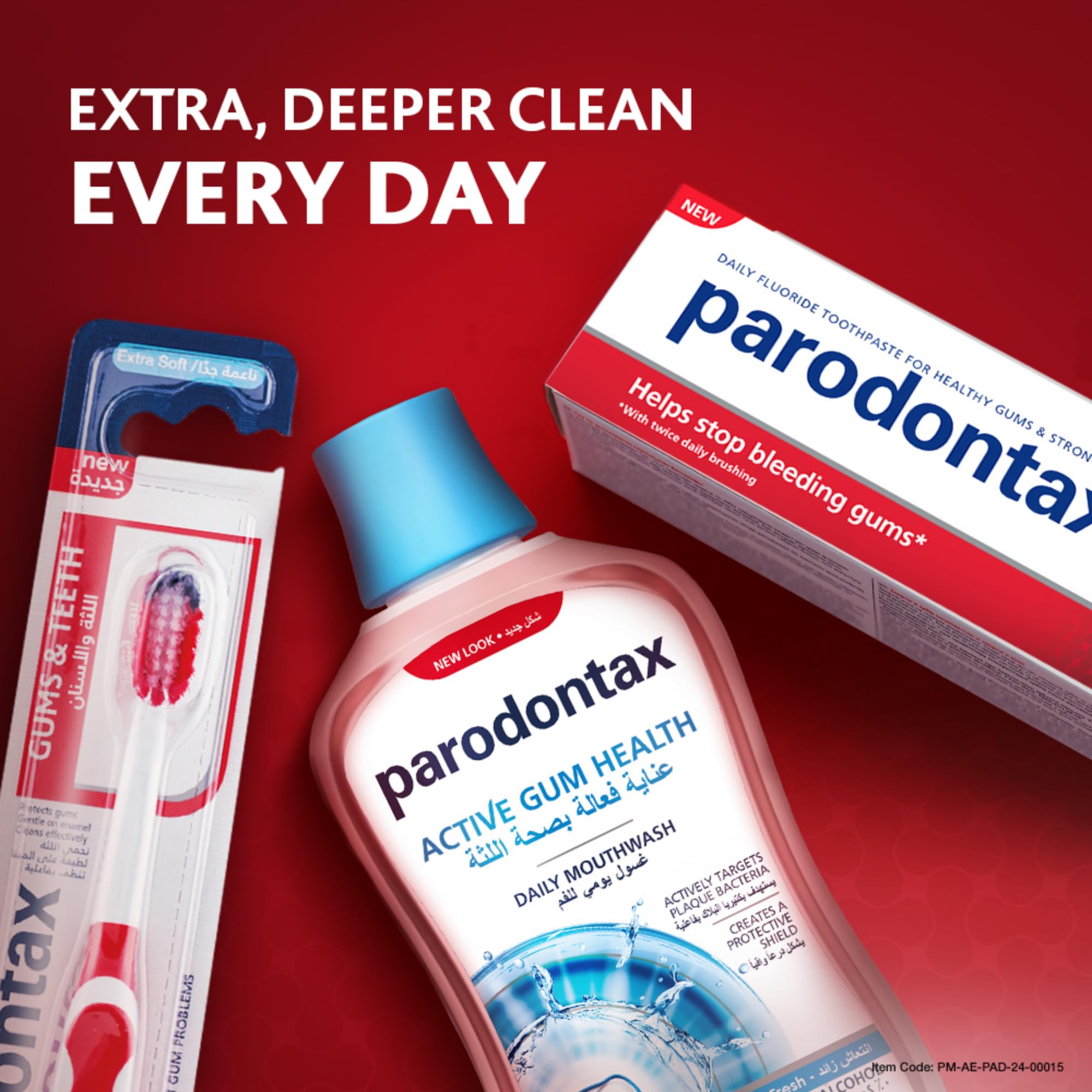 Parodontax Extra Fresh Toothpaste 50ml, Daily Fluoride Toothpaste for Healthy Gums, Plaque Control & Long-Lasting Fresh Breath, Travel-Friendly Mini Size for Adults