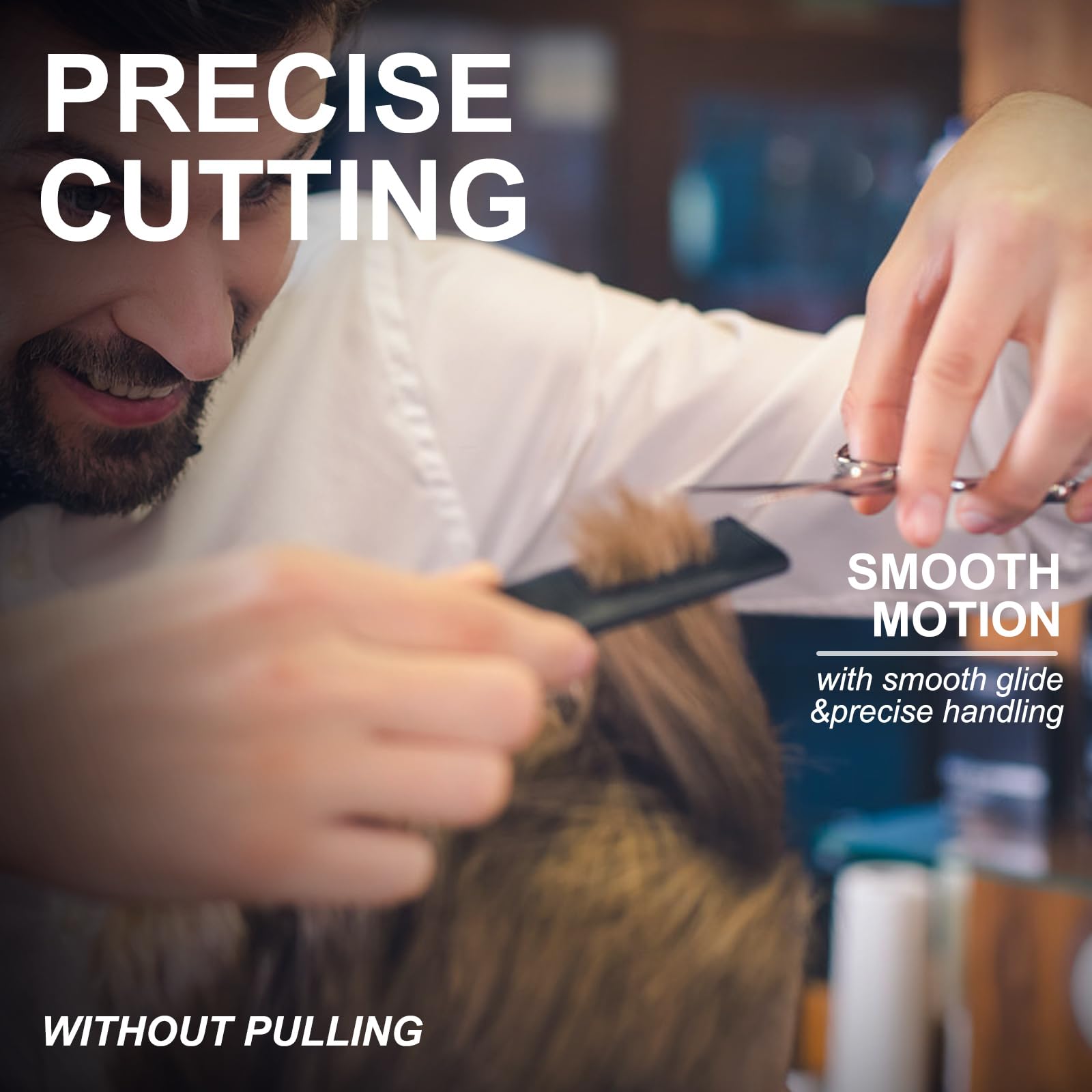Tijeras profesionales de alta gama para adelgazar el cabello, tijeras para cortar los dientes, peluquería peluquería texturizadora, extremadamente afilada, aleación de acero inoxidable de 6
