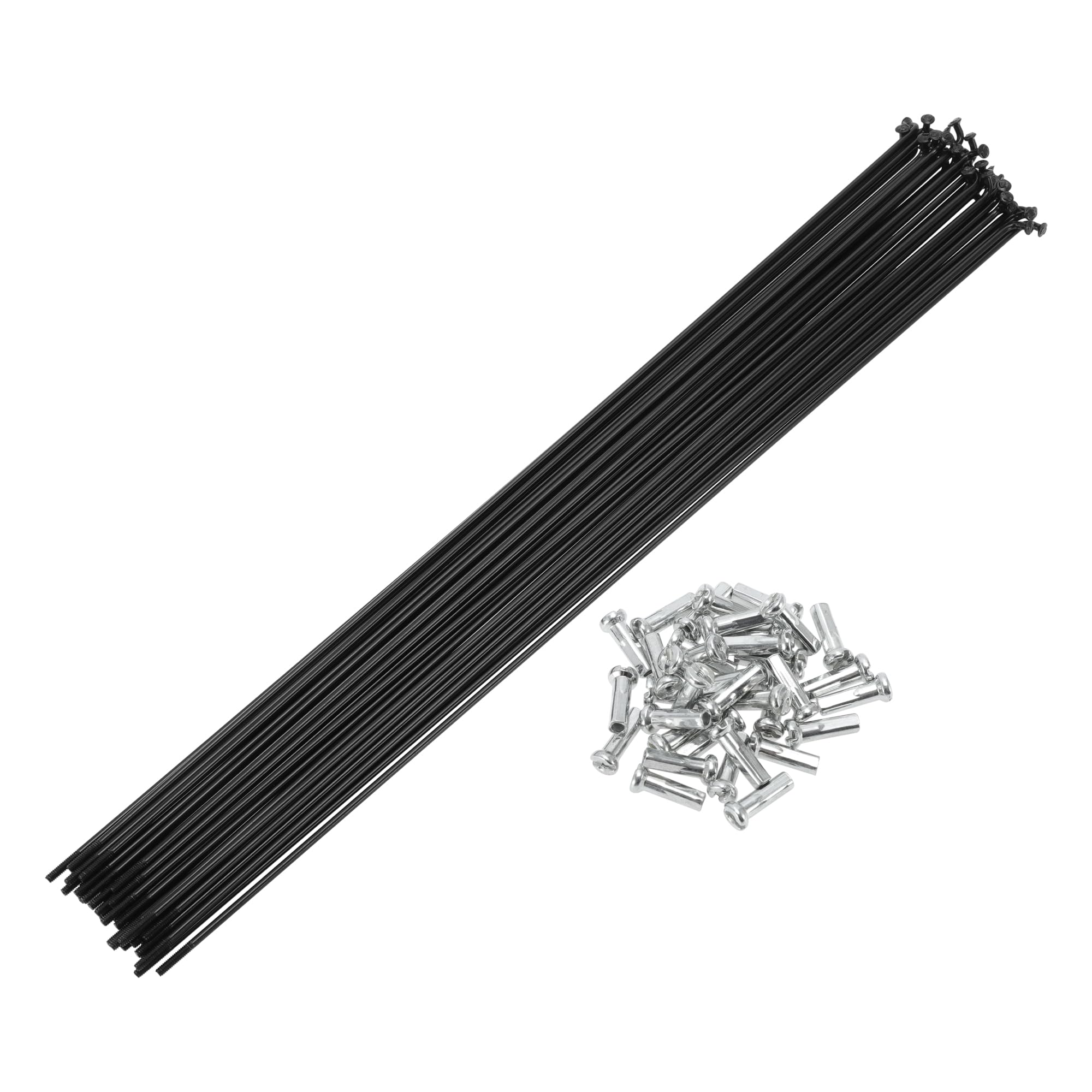 Motoforti Universal Bicycle Spokes Bike Wheel Spokes 14G 285mm Length Carbon Steel Black 1 Set