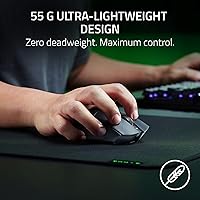 Vista 2 de Razer DeathAdder V3 HyperSpeed Wireless Gaming Mouse: 55g Lightweight - USB C Charging - Up to 100 Hr Battery - Advanced 26K Optical Sensor - Gen-3