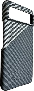 جراب موبايل منقوش من الألياف كربونية لموبايل جوجل بيكسل 6 برو، تصميم شيفرون (نمط)